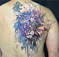 These are just a few of the prominent lion tattoos; Tattoos For Women In The Back Tattoos Women More And More People Are Geometric Lion Tattoo Lion Tattoo Design Watercolor Lion Tattoo
