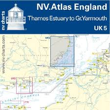 Nv Charts Folio England Thames Estuary To Great Yarmouth Atlas Format Uk 5