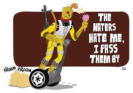 I Love This Bossk On A Segway For No Apparent Reason Star Wars Bounty Hunter Funny Memes Animal Memes