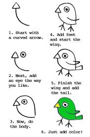 Pin By Elif Bilgin On Kolay Cizim Kaliplar Bird Drawings Drawing For Kids Homeschool Art