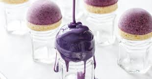 Mini Blueberry Mousse Cakes With Mirror Glaze Love And Olive Oil Recipe Desserts Mirror Glaze Recipe Gourmet Desserts