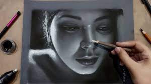 تعليم اساسيات الرسم بالفحم تعلم رسم فتاة تبكي بالفحم خطوة بخطوة youtube art art drawings drawings