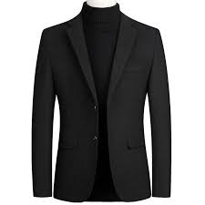 With a versatile black design, this dapper piece is ideal for a mix and. Autumn Winter Woolen Coat Men Blazer Casual Warm Slim Fit Blazers Men Suits Business Wedding Wear Solid Color Mens Suit Jacket Blazers Aliexpress