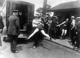 Women would wear dresses made from heavy fabrics such. Women Being Arrested For Wearing One Piece Bathing Suits 1920s Rare Historical Photos