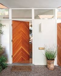 Home Tour A Midcentury Modern House In Los Angeles Mid Century Modern House Chevron Door Modern Front Door