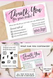 You'll get your lovely printed goodies on your doorstep within four business days. Instant Download Editable And Printable Thank You Card For Etsy Small Business Cards Diy Business Cards Printable Thank You Cards