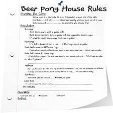 Beer Pong Game Rules Regulations Party Pong Tables