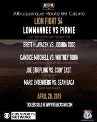 Lion Fight 54 Albuquerque Legends Theater Route 66