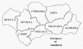 Mapa De Andalucia Para Colorear