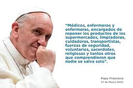 Compartimos esta hermosa bendición que nos ilumina en la oscuridad y nos  recuerda que todos vamos en la misma barca. Nos necesitamos unidos y  comprometidos para poder atravesar la tempestad.