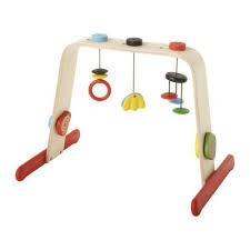 Leka Baby Gym Ikea Reaching Out For Toys Stimulates A Babys Development Of Hand Eye Coordination Sharp Contrasts Easy Fo Wood Baby Gym Ikea Baby Toy Baby Gym