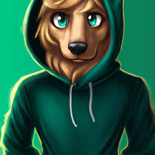 Golden Retriever Fursona Playing Video Games