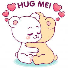 Adorable Little Bears Hugging Each Other Cute Hug Cute Bear Drawings Hug Stickers