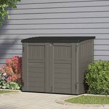Yardsaver 4 Ft W X 6 5 Ft D Metal Lean To Storage Shed Plastic Storage Sheds Shed Storage Storage Shed