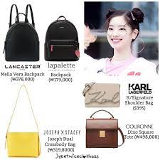 Twice S Fashion On Instagram Dahyun Bag Compilation Part 3 Lancaster Mella Vera Backpack 378 000 Lapalette Backpack 179 000 Joseph And St Tas Wanita