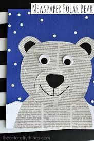 Black And White Objects For Nursery The Best Newspaper Polar Bear Craft On The Internet Polar Bear Craft Bear Crafts Animal Crafts For Kids