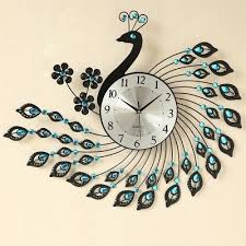 Download the perfect wall clock pictures. Peacock Wall Clock Big Size Metal Wall Clock With Diamonds For Home Decoration China Metal Wall Clock And Electronic Clock Price Made In China Com