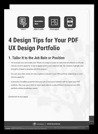 With a great portfolio as a ux designer, you can strike a great first impression with your customers. How To Create A Pdf Ux Design Portfolio Interaction Design Foundation Ixdf