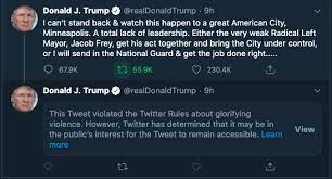 Последние твиты от donald j. Social Media Was Twitter Right To Mark Up Trump S Tweets Article 19