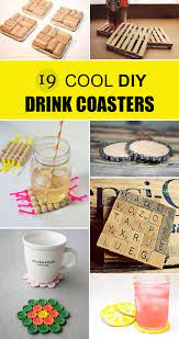 19 Cool Diy Drink Coasters Diy Drinks Diy Coasters Drink Coasters