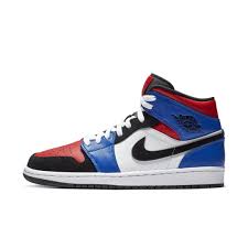 Air Jordan 1 Mid Se White Hyper Royal Black Air Jordan 1 Mid Shoe Air Jordans Jordan 1 Mid Sneakers Fashion