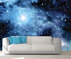 Galaxy Mural Space Wallpaper Outer Space Wall Mural Stars Etsy Galaxy Room Galaxy Bedroom Outer Space