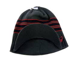New Adidas Ashland Gray Red Brimmer Visor Beanie Winter Snow Hat Men Visor Beanie Hats For Men Snow Hat