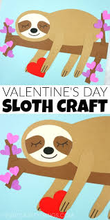 The Most Adorable Sloth Craft You Ve Ever Seen Animal Crafts For Kids Valentine Crafts For Kids Valentine Day Crafts