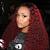 Burgundy Wet And Wavy Hair