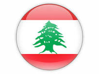 Round icon. Illustration of flag of Lebanon