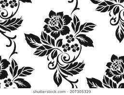Black And White Floral Patterns To Draw Seamless Floral Pattern Vintage Background Flower Drawing Design Floral Design Drawing Flower Silhouette