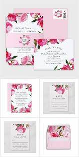 Wedding Collection Hot Pink Watercolor Flowers Stylish Wed Pink Wedding Reception Centerpieces Watercolor Flowers Wedding Invitation Pink Flowers Invitation