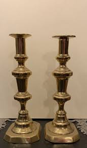 Candle holders cultivate your personal decor style and add an inviting glow with our chic candleholders, sconces, and wall sconces. Antique Solid Brass Candlesticks Brian Behan Antique Galleries