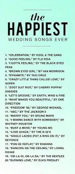 The Happiest Wedding Songs List Wedding Ceremony Songs Wedding Songs Wedding Song List