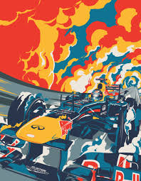 Poster F1 Art Racing Art Illustration