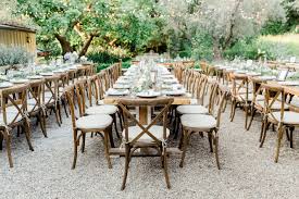 Rustic Rentals La Farmhouse Trestle Table Rustic California Villa Wedding Holiday Tablescapes