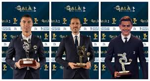 Cristiano Ronaldo Wins Gran Gala del Calcio AIC Player of The Year Award,  Paulo Dybala & Leonardo Bonucci Named Among Top XI