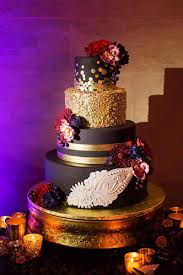 Black And Gold Wedding Cake Old Hollywood Inspired Wedding Orange Blossom Bride Cupcake Tower Wedding Jewel Wedding Colors Black Gold Wedding Cake