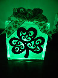 The Shamrock St Patrick S Day Luminary By Changing Etsy Glass Block Crafts Glass Blocks St Patrick S Day Crafts
