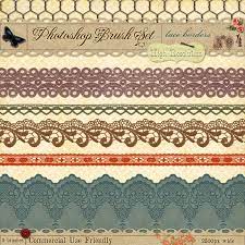Lace Borders No 4 Lace Border Photoshop Brushes Printing On Fabric