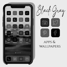 Leave a review if you enjoy the app! Dark App Icons Aesthetic Iphone App Icons Gray Black White Etsy Ireland