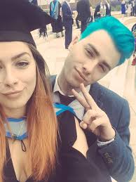 me and my boobs r graduating 2day !!! also this blue haired boob