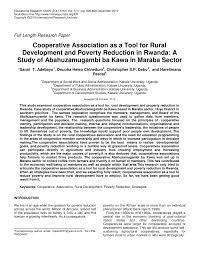 (see the example position papers at the end of this guide for an illustration of the introductory paragraph.) • for the remainder of the paper, address the example: Pdf Cooperative Association As A Tool For Rural Development And Poverty Reduction In Rwanda