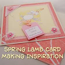 Cut a 3.5 x 5.5 piece of wood grain paper. Spring Sheep Card Making Inspiration