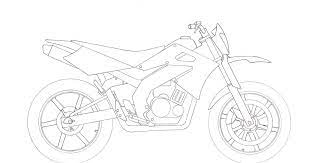 Latihan mewarnai sepeda motor sketsa buku mewarnai kartun. Sketsa Motor Klx Supermoto