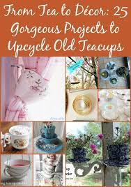 The custom made unit for an antique china collection displays the saucer and tea cup beautifully. From Tea To Decor 25 Gorgeous Projects To Upcycle Old Teacups Diy Crafts