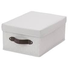 Bladdrare صندوق بغطاء رمادي منقوش 25x35x15 سم Ikea