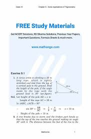 Download for free (or view) pdf file ncert class 10 mathematics for competitive exams. Ncert Solutions For Class 10 Maths Chapter 9 Exercise 9 1 Mathongo