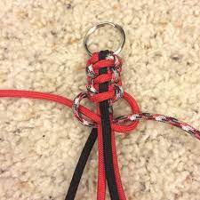 Take two pieces of paracord, equal in length but in different colors, and fuse them together at one of the ends. How To Make A Paracord Keychain 6 Steps Instructables