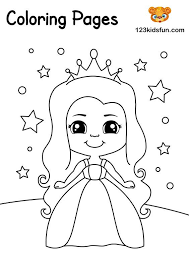 Here are super cute princess coloring pages and pictures you can print out right now! Free Coloring Pages For Girls And Boys 123 Kids Fun Apps Unicorn Coloring Pages Birthday Coloring Pages Princess Coloring